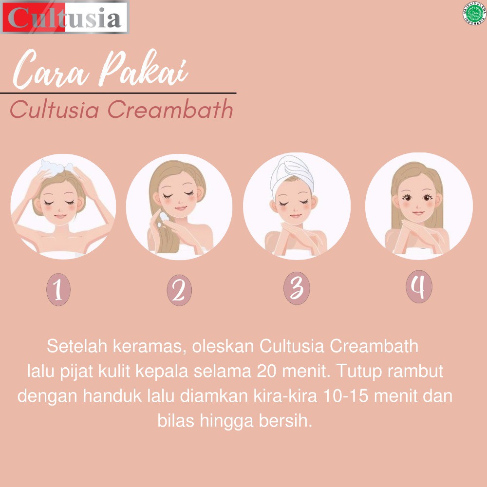 CREAMBATH RAMBUT CULTUSIA COCOA 1000ML KRIMBAT RAMBUT KERING TREATMENT RAMBUT