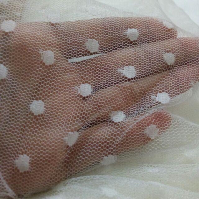 Kain bahan Tulle polkadot / bahan brokat DOT,bahan kebaya.