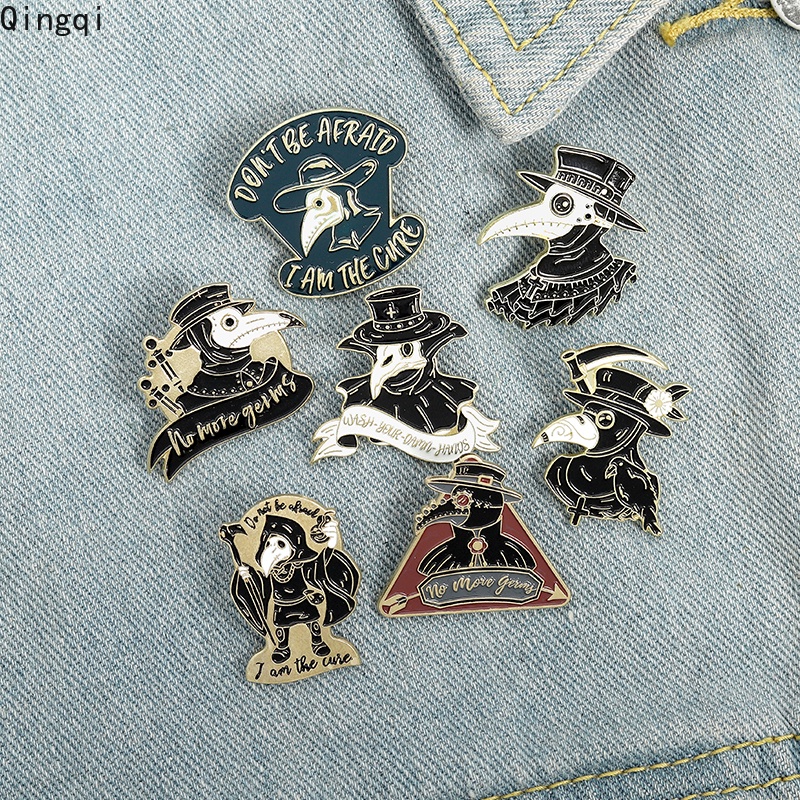 Bros Pin Enamel Desain Plague Doctor Gaya Punk Untuk Hadiah Teman