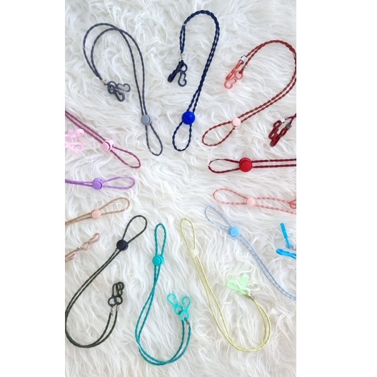 𝗞𝗔𝗟𝗨𝗡𝗚 𝗠𝗔𝗦𝗞𝗘𝗥 𝗧𝗔𝗟𝗜 𝗕𝗢𝗕𝗔 Panjang Tali 60cm. Strap Masker Elegant Strap Masker Wanita Tali Masker Pria Kalung Masker Anak.