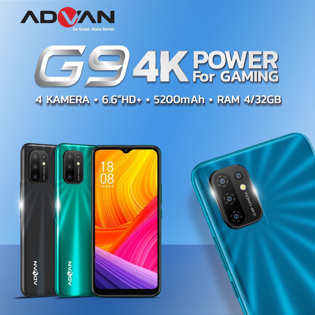 ADVAN G9 RAM 4/32GB GARANSI RESMI HP ANDROID MURAH IMEI TERDAFTAR