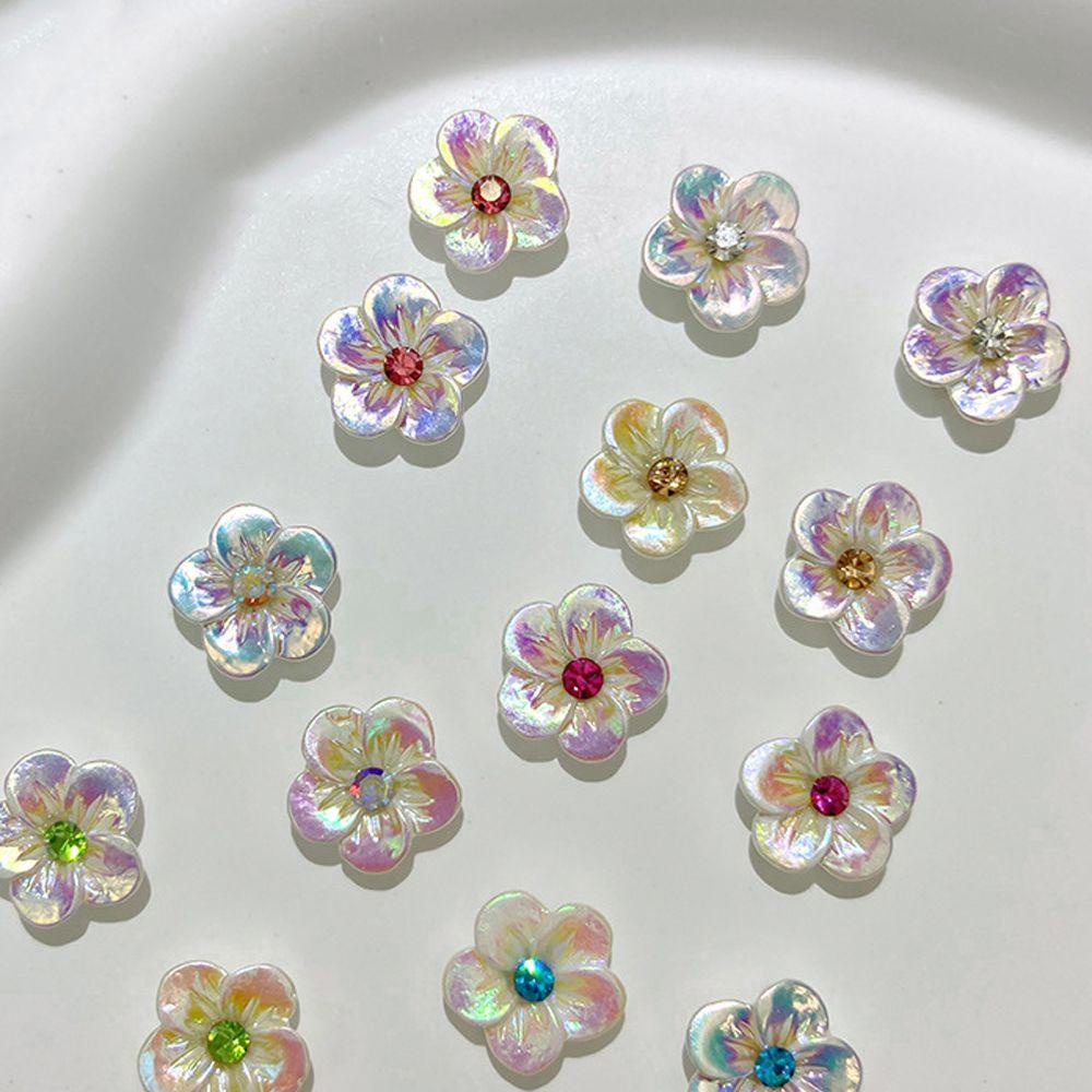 Mxbeauty Bunga Nail Art Dekorasi Manis Lima Kelopak Bunga Fashion DIY Hiasan Kuku 3D Perhiasan Kuku