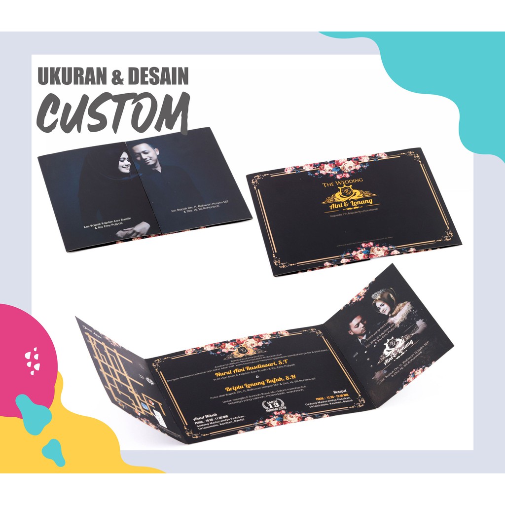 Undangan Pernikahan Soft Cover Rustic Custom Desain Full Colour  laminasi doff