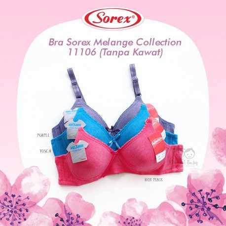 Bra SOREX 11106 SOREX 34076 sz 34 36 38 Melange busa tanpa kawat size 34 36 38 40 Bh Wanita 3/4 cup Kait 2 BTK