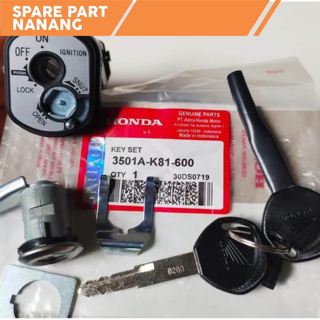 KUNCI KONTAK ASSY HONDA BEAT STREET BEAT ESP BARANG ORI HGP