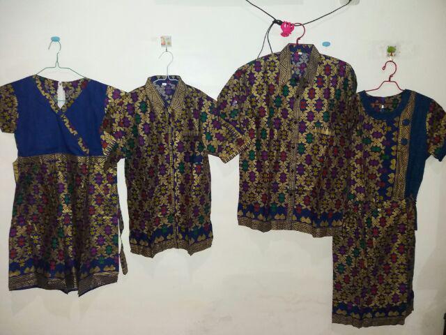 Qnunbatik Batik Family/keluarga Rok N Blus Pendek Takashimaya