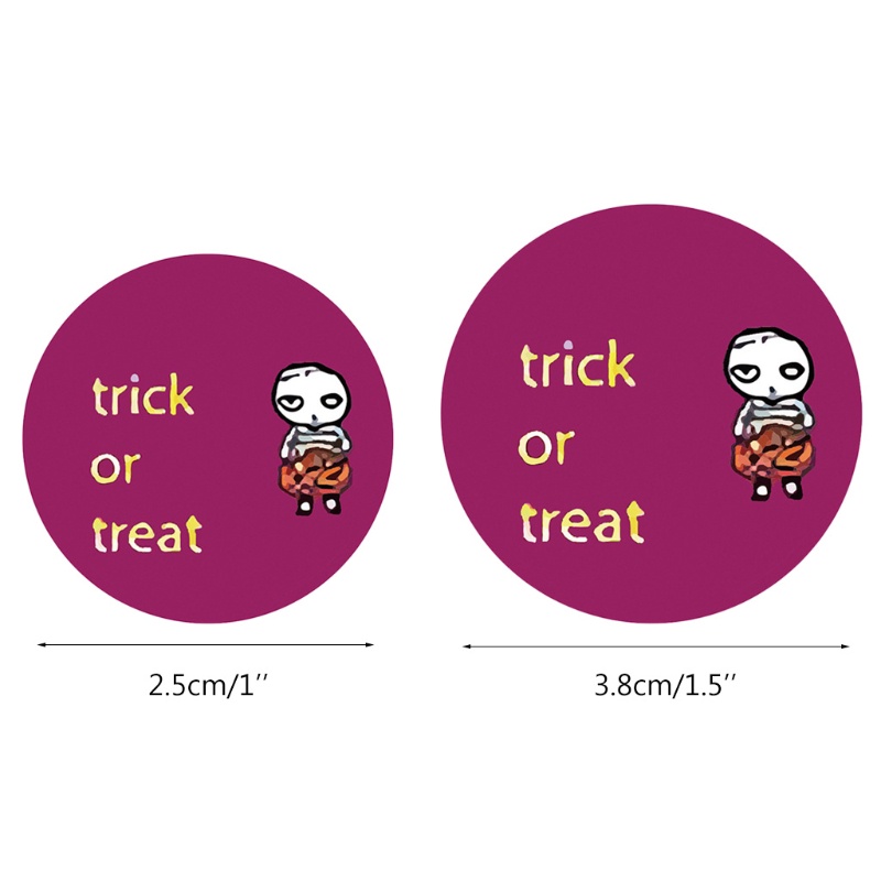 500 Pcs / Roll Stiker Label Kotak Hadiah Untuk Halloween