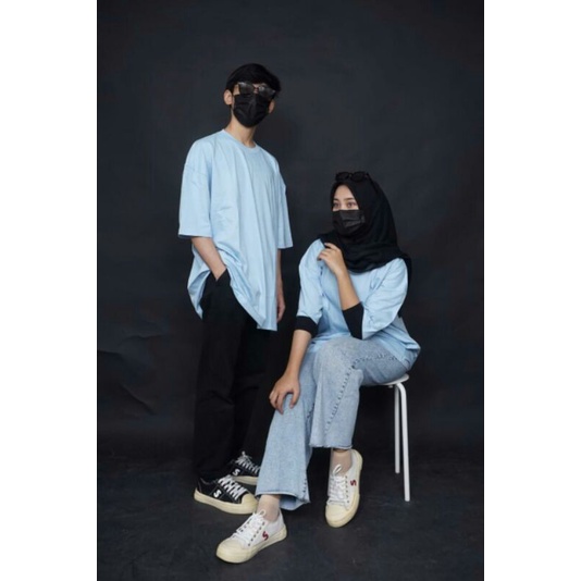 T-SHIRT OVERSIZE BABY BLUE