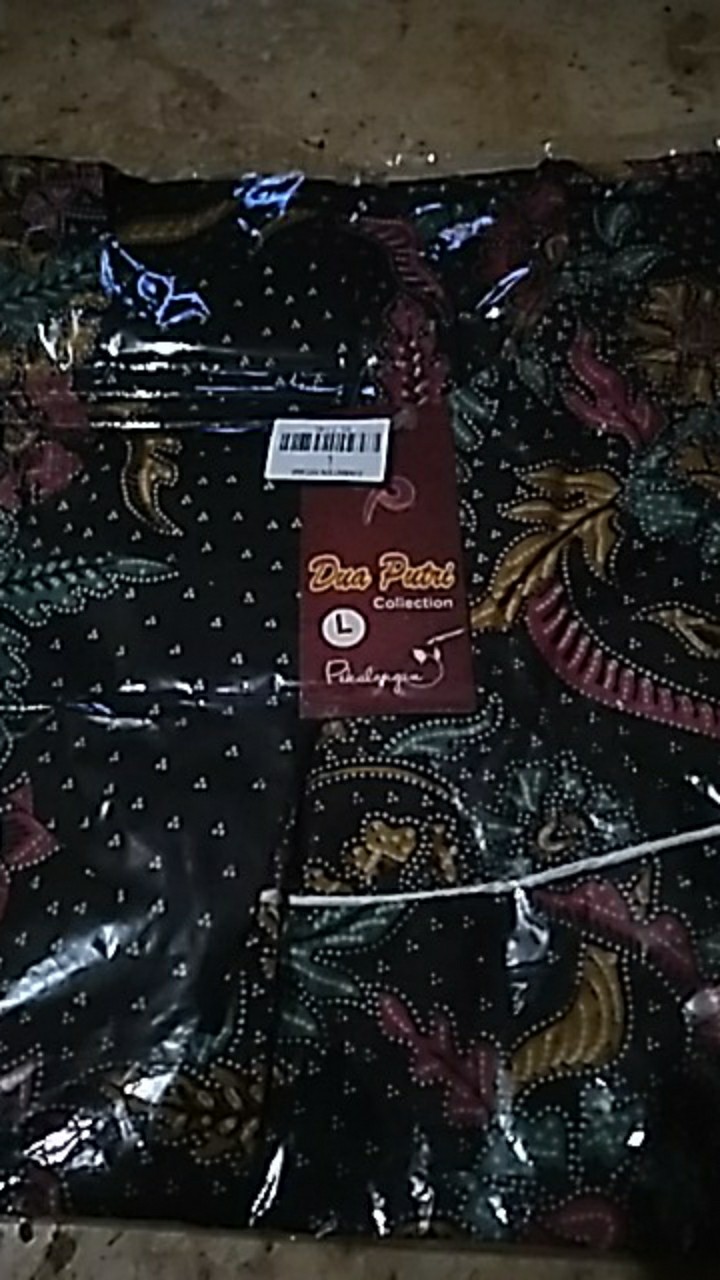 Atasan Batik Wanita Blouse Lengan Panjang Warna Hitam Trend 2021 Size S-m-l-xl-xxl-3l-4l-5l