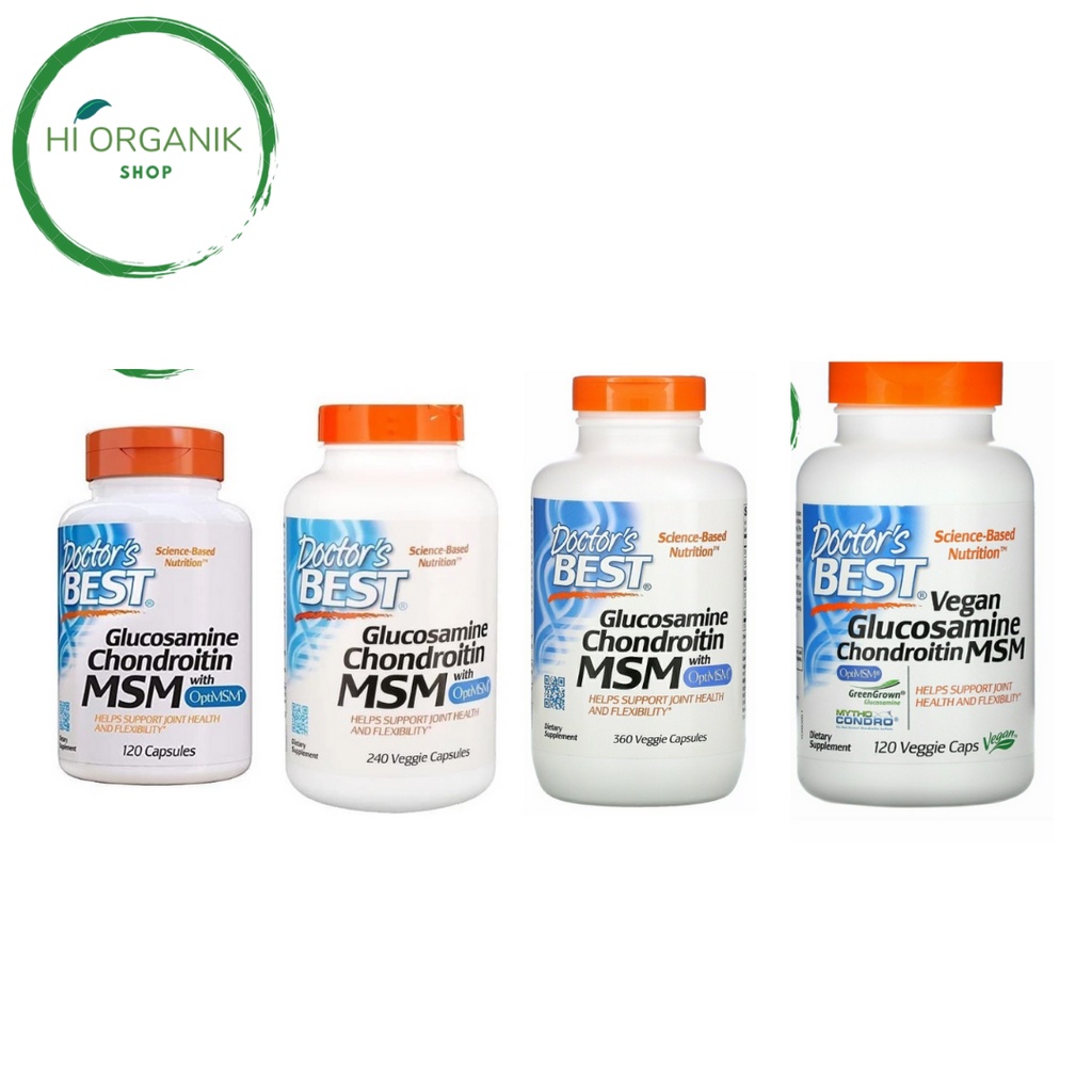 Doctor's Best GLUCOSAMINE Chondroitin MSM with OptiMSM 120 Vcaps ; GLUCOSAMINE Chondroitin MSM with 