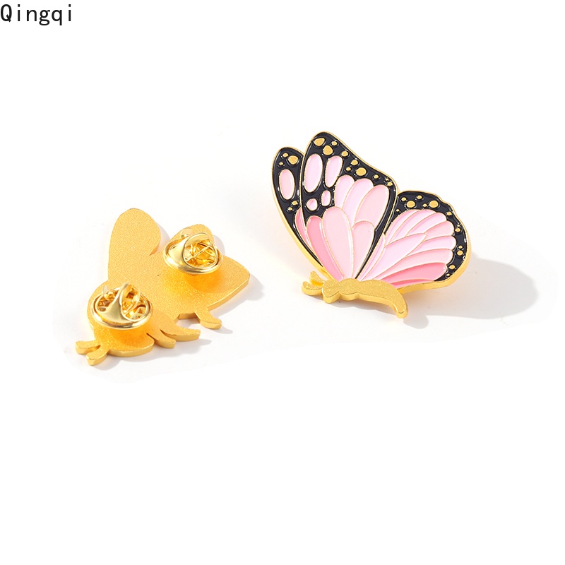 Bros Pin Enamel Desain Kartun Bunga Butterfly Lebah Koi Capung Untuk Hadiah Anak