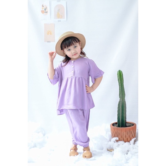 Setelan Anak Yola Smilee Original Rayon Super Premium Pakaian Anak Perempuan Termurah