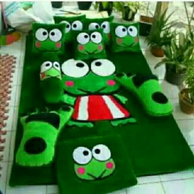 Realpict kasur karpet karakter Kerropi Fullset