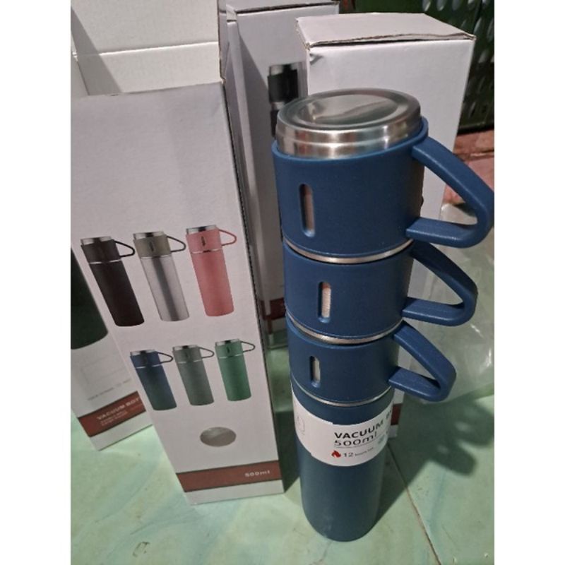 Thermos set vacuum flash gift box hampers set / thermos viral mewah termurah