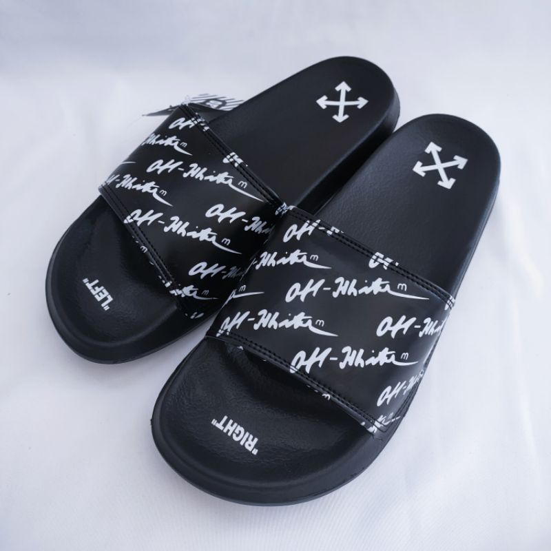 Sendal slop off white Sendal selop pria Sandal flip flop Sandal pria selop karet Ori