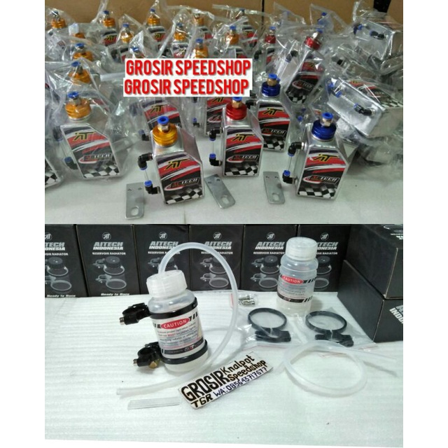 Variasi tabung botol wadah reservoir cadangan air radiator Aitech Ai tech New model & Gold biru mera