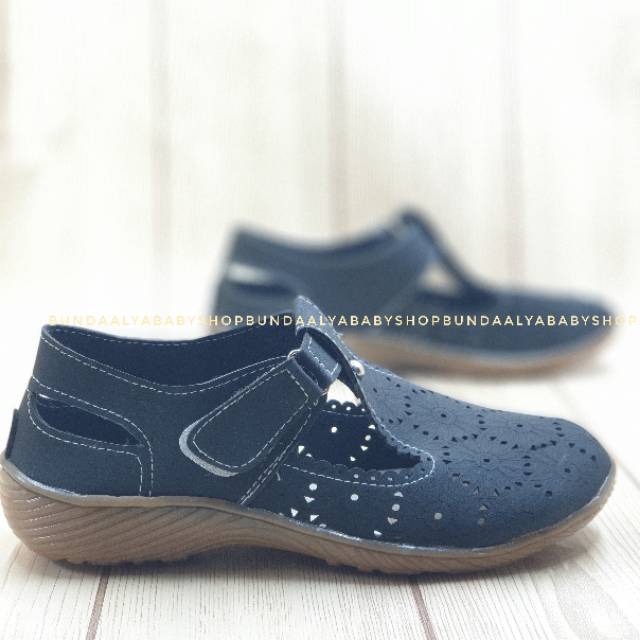 Sepatu Wanita Formal HITAM - Sepatu Dewasa - Sepatu Cewek - Sepatu Velcro - Sepatu Wanita Kerja