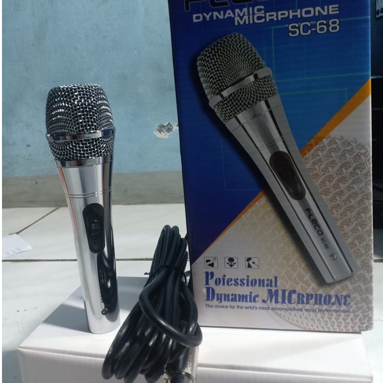 Promo Terbaru!!! Mic Karaoke Fleco SC 68/Fleco Dynamic Microphone SC-68/Microphone Wireless Profesional Fleco SC-68