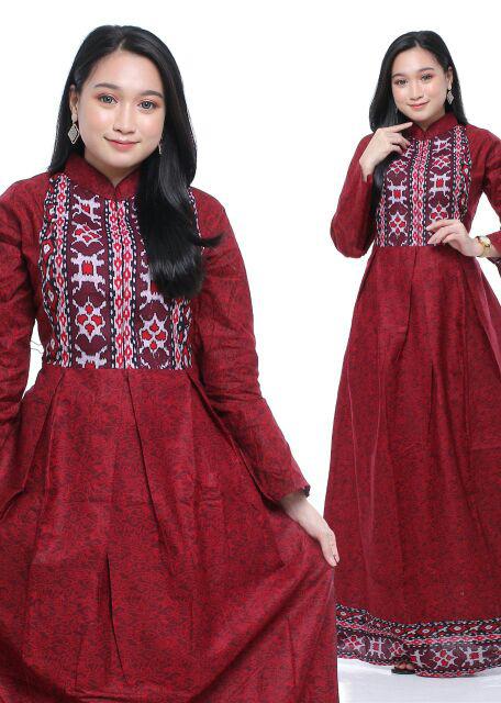 Batik Couple Keluarga Sania Ruffle Ori Ndoro Jowi Dnt Motif Toples