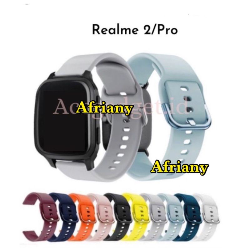 Strap Realme Watch 2 Watch 2 Pro Watch S Watch S Pro 2021 Tali Jam Rubber Colorful Buckle Model Active