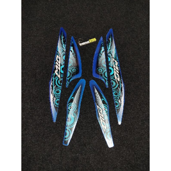 striping sticker grapic list body mio smile mio garnis 2010 2011 biru striping mio 2011 biru