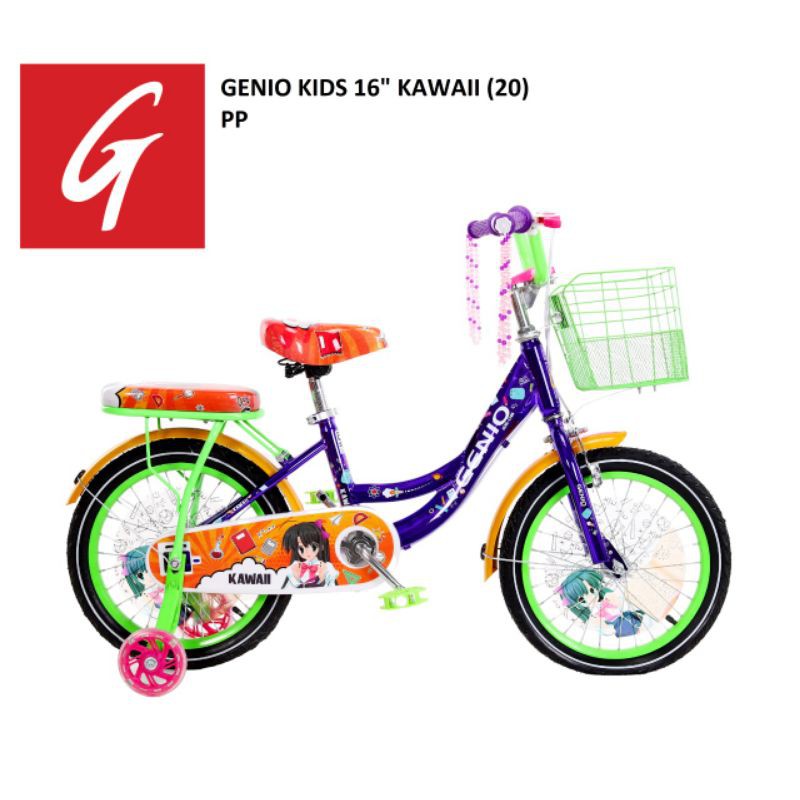 Sepeda Anak Mini 16 Inch Genio KAWAII NEW