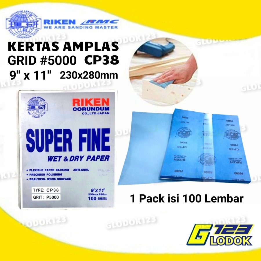 Amplas Halus Kertas Kering Basah Tahan Air Grit 5000