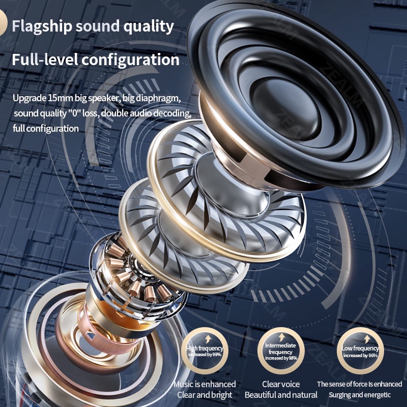 Pro 6 Headset Bluetooth TWS with Mic Support Call Earphone Bluetooth Henset Bloetooth HiFi Stereo Earphone Wireless