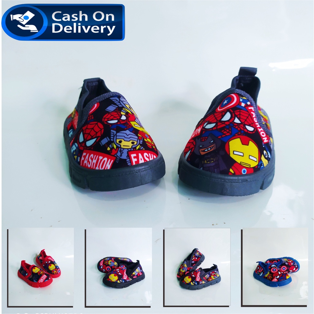 Sepatu Slip On Anak Marvel Anti Slip Korean Style unisex