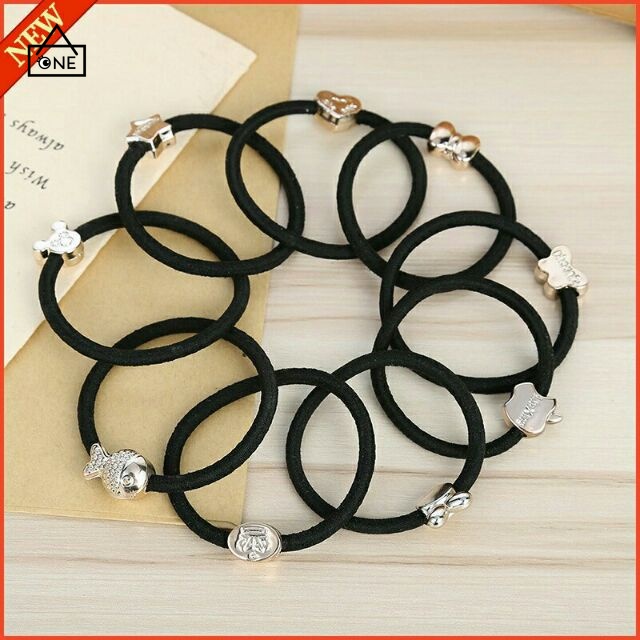 1PC Ikat Rambut COD Karet Wanita Korea Karakter Kuncir Rambut Gelang A one
