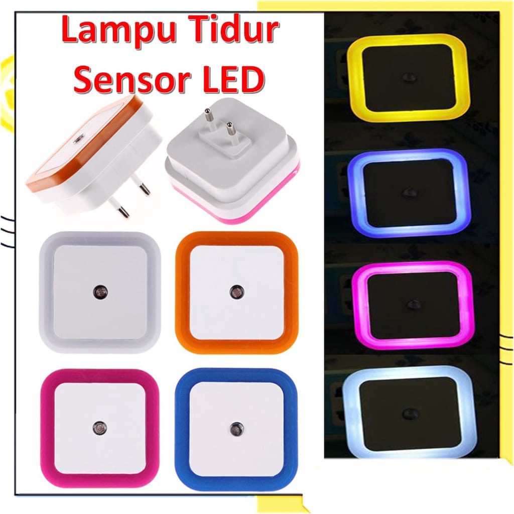 PIYOSHI08 ~ Lampu Tidur LED Sensor Kotak Persegi Otomatis Night Sleep Lamp PR102