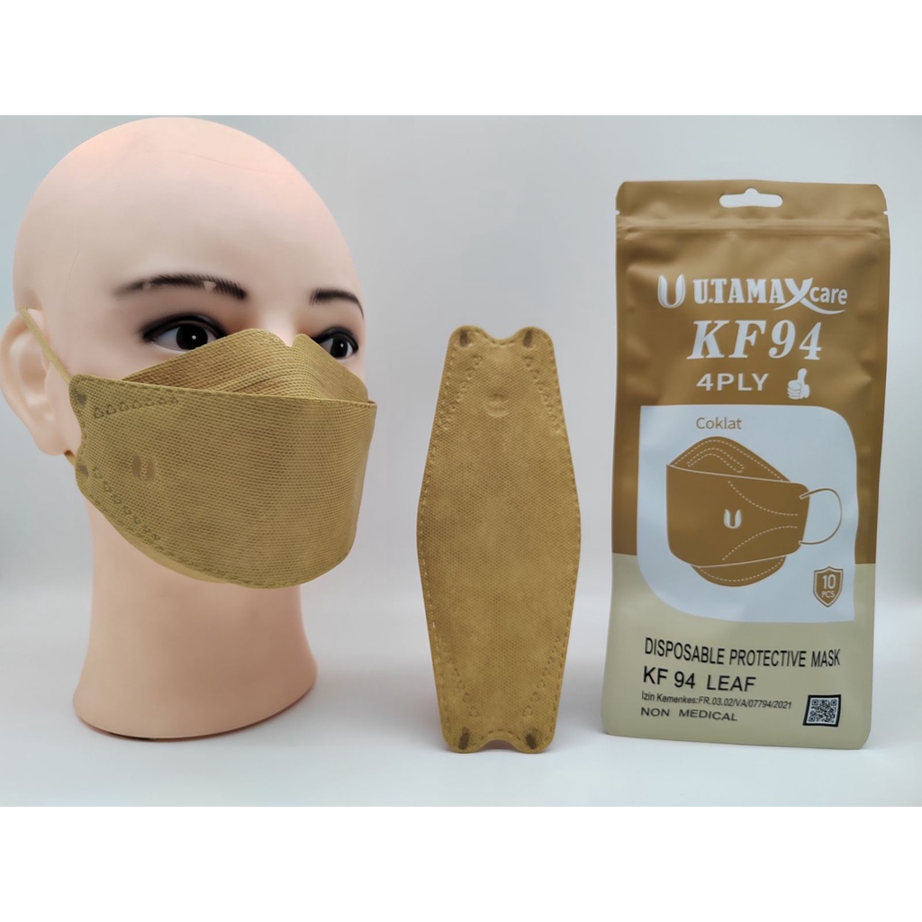 Masker KF94 UtamaXcare 4ply Warna Isi 10pcs/pak