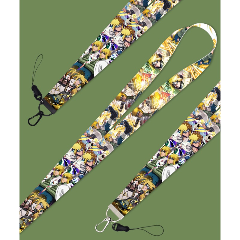 Tali Lanyard Motif Naruto Untuk Gantungan Kunci