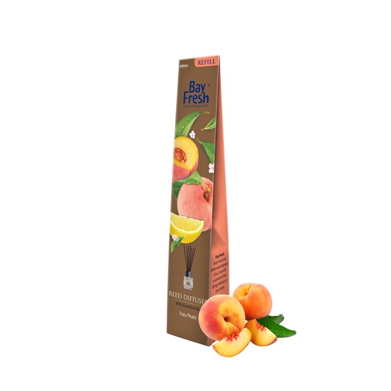REFILL BayFresh Reed Diffuser Pengharum Ruangan Pewangi Amber Lavender Sakura Bloom VanillaBean Yuzu-Yuzu Peach