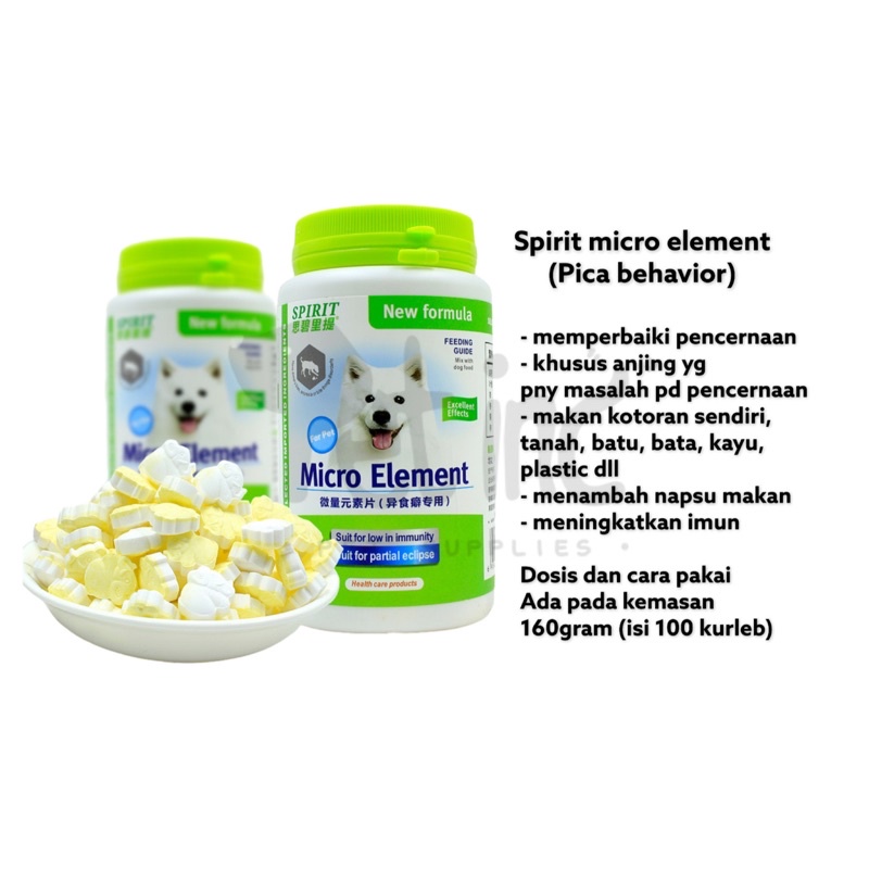 Spirit micro element vitamin (mencegah makan poop)