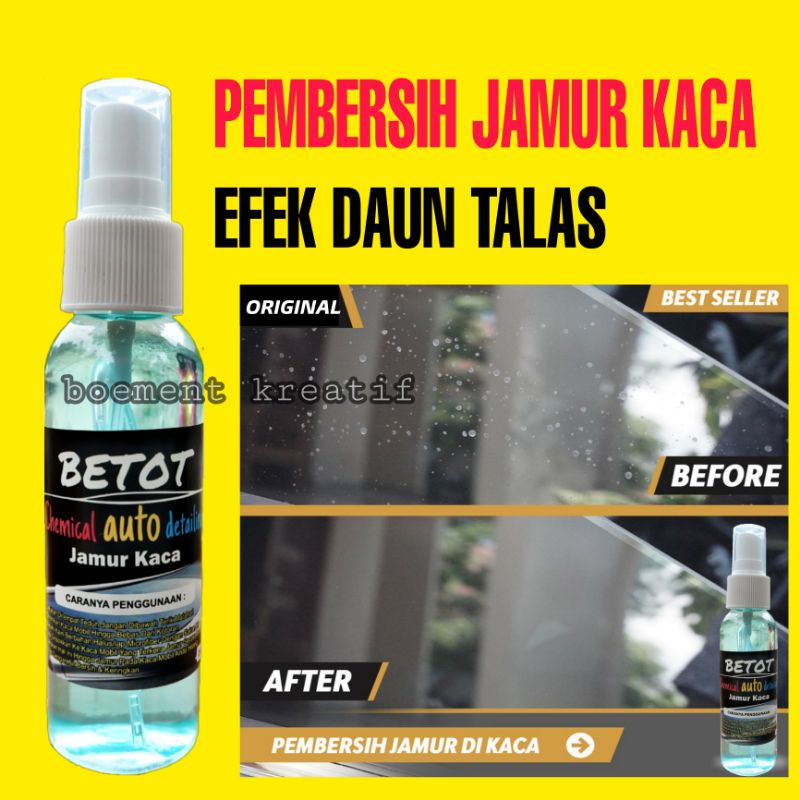 Betot Pembersih jamur kaca mobil/penghilang jamur kaca premium efek daun talas