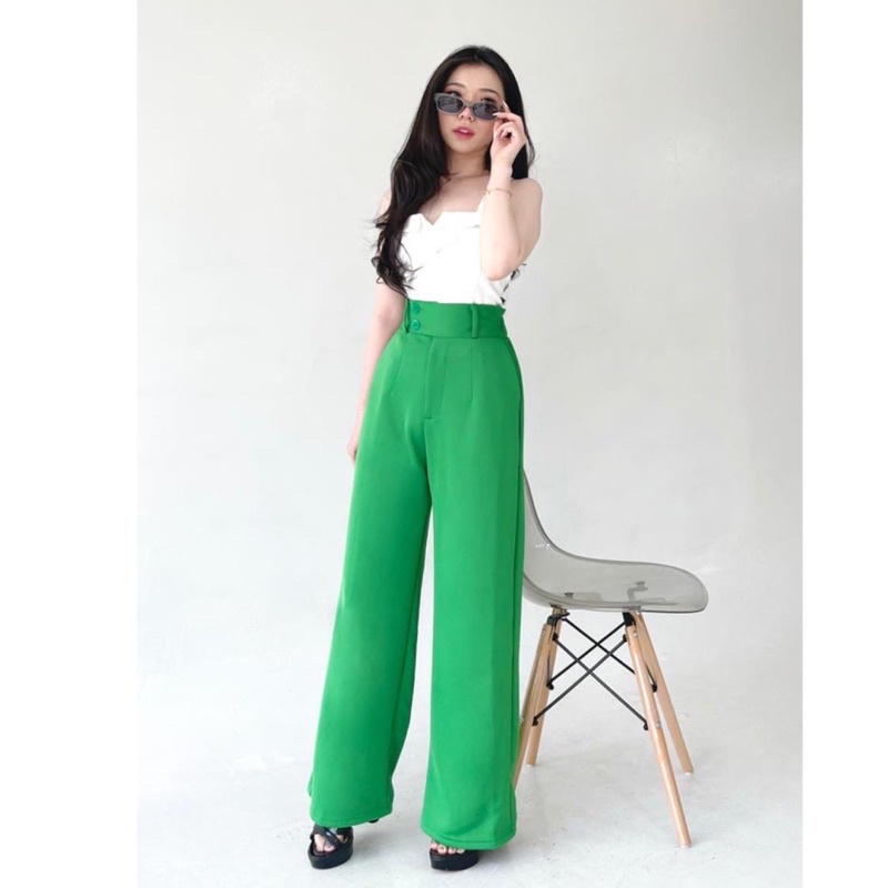 Lamora Long Cullotes Pants | Celana Kulot Highwaist | Celana Kulot Scuba