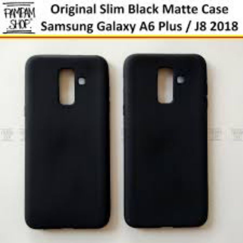 Case TPU Blackmatte Samsung A6 Plus / J6 2018 Casing Silikon Hitam Polos Murah Pelindung HP Murah Berkualitas