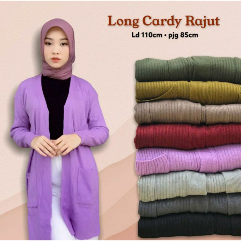 Maida Long Knit Cardigan Premium