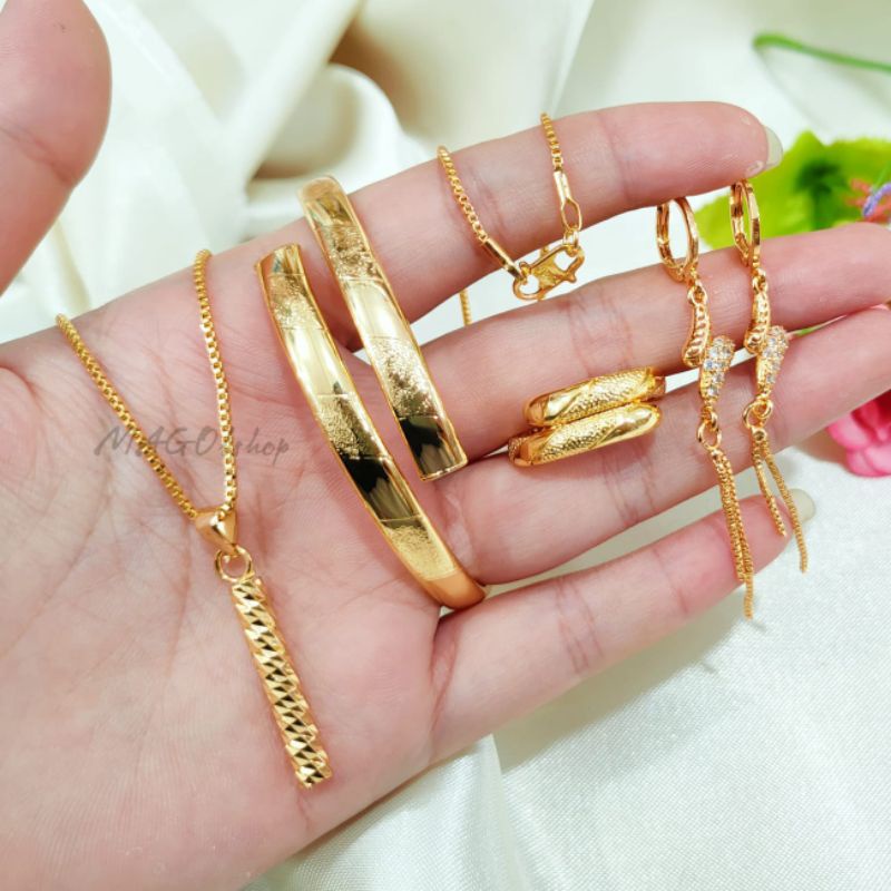 Set Titanium Dewasa Perhiasan Cobra Bambu Anti Karat