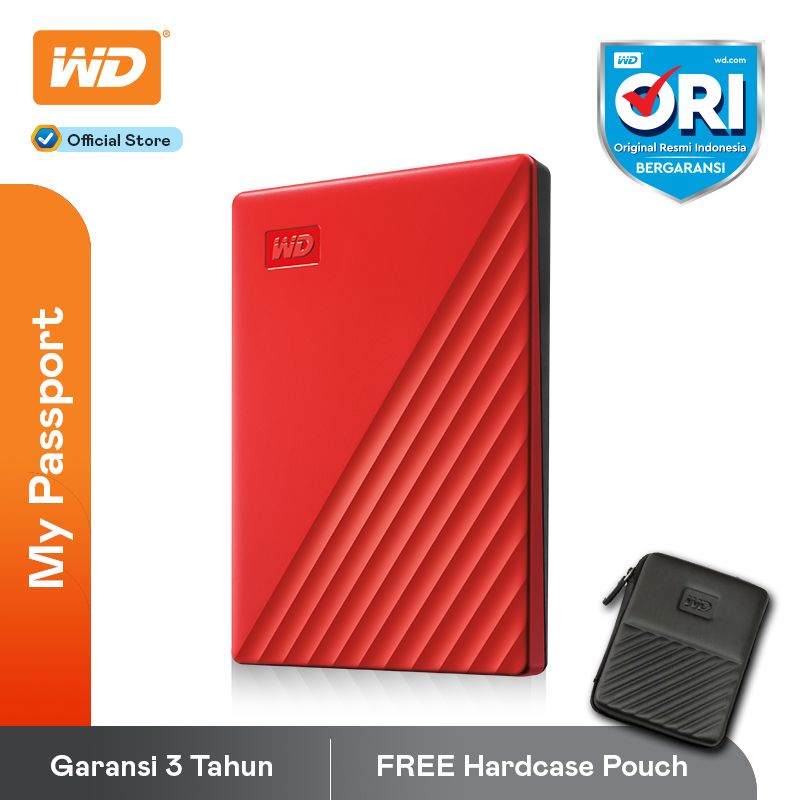 WD My Passport 1TB Eksternal Hardisk-Garansi Resmi NAMPOL