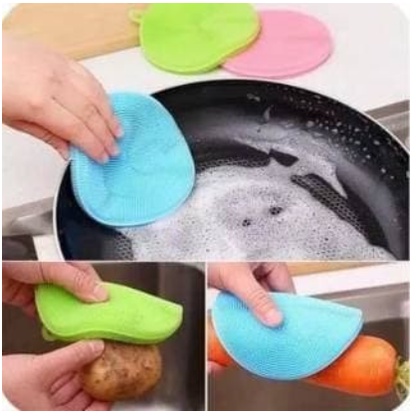 Spons Cuci Piring Silikon / Kitchen Sponge