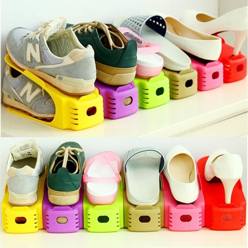 HARGA PROMO!! Rak Tempat Penyimpanan Susun Sepatu Sandal Adjustable Shoes Organizer