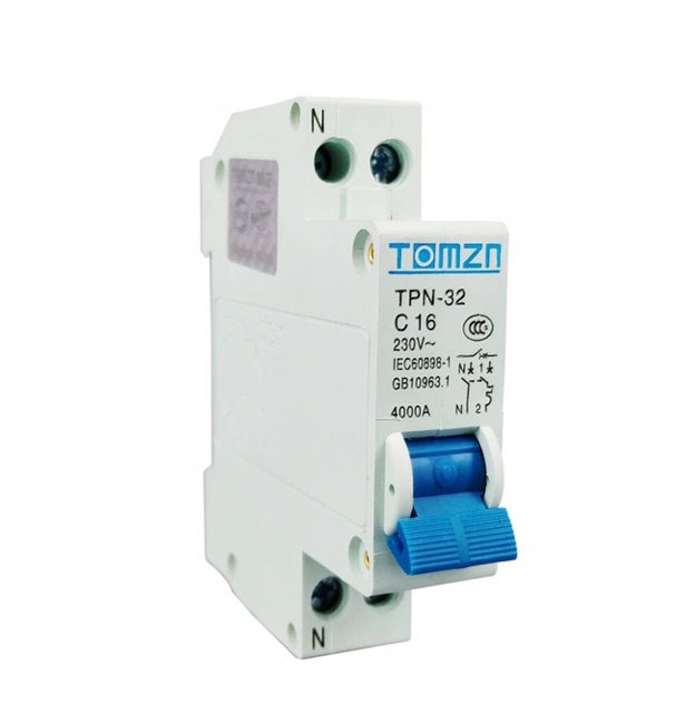 MCB AC 6A 10A 16A 20A 25A 32A Tpn 1P N Mini Circuit Breaker