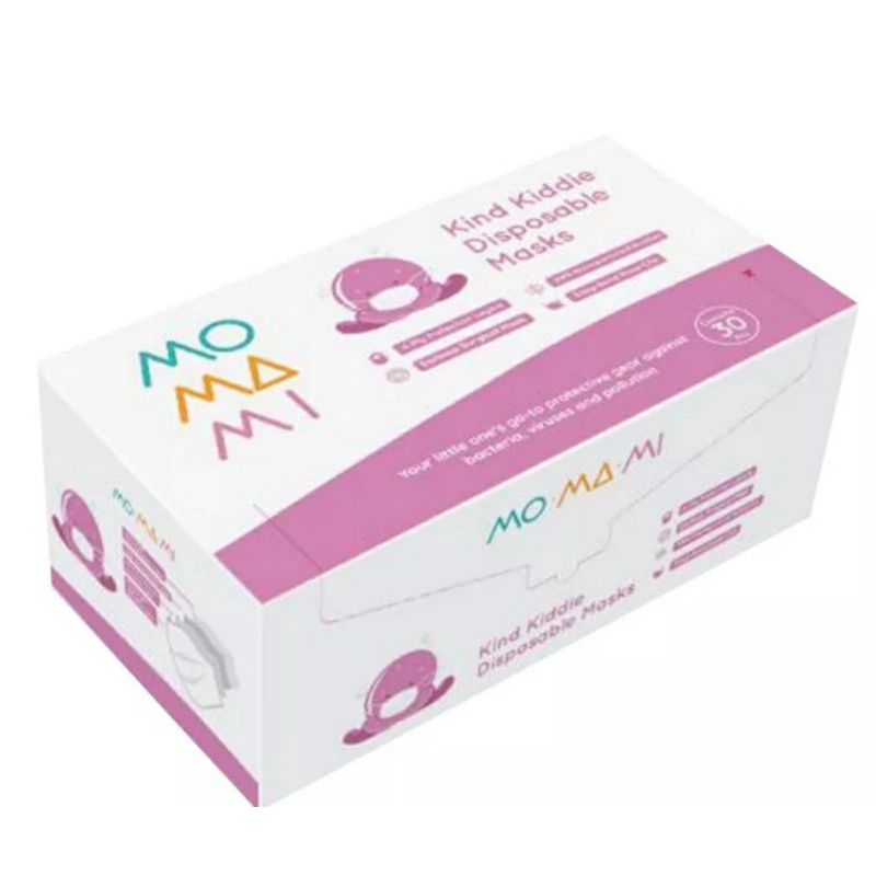 MOMAMI Kind Kiddie Disposable Mask / Masker Anak 4 Ply isi 30