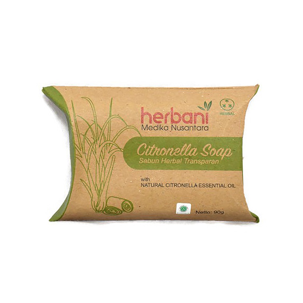 Sabun Herbal Transparant Herbani Citronella Olive Oil Soap 90g