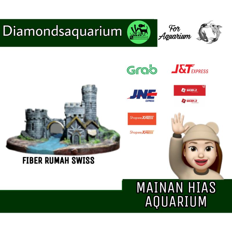 MAINAN HIAS AQUARIUM FIBER RUMAH SWISS