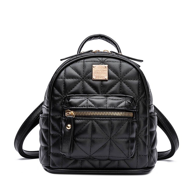 [HONYAN] Tas Ransel Wanita Import Backpack Mini Cewek Stylish Korea - Janet Backpack-Black