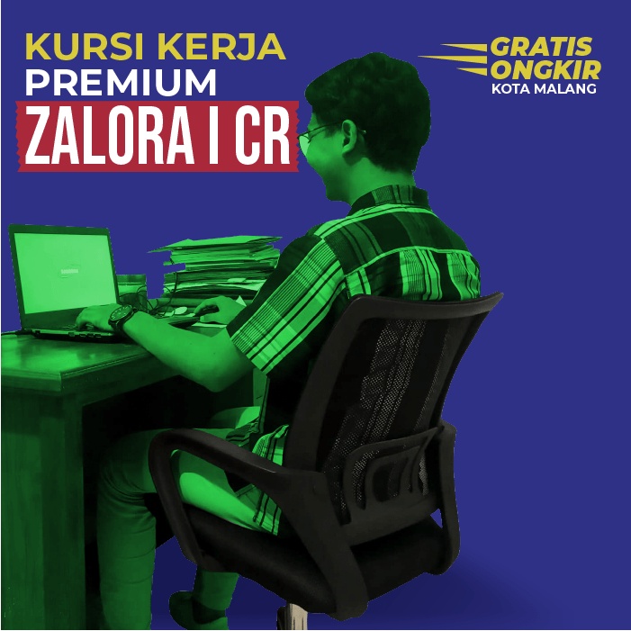 Jual Kursi Kantor Putar Murah/Kursi Kantor Hidrolik/Kursi Kantor Minimalis Malang Ichiko Zalora