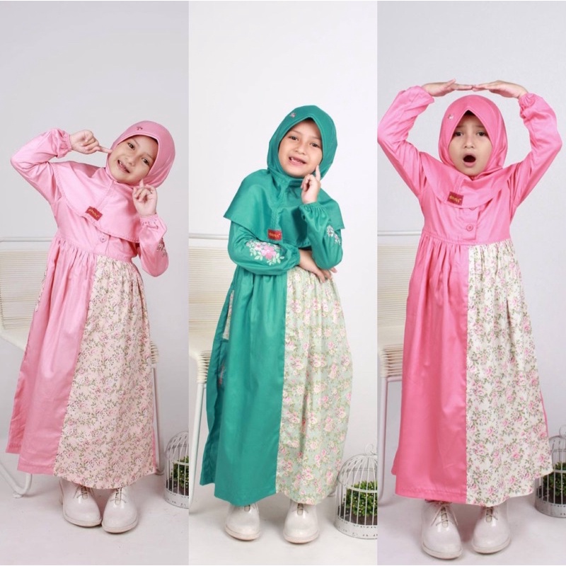 Baju Dannis Terbaru Abaya Anak Perempuan JA 0805 size 11